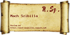 Mach Szibilla névjegykártya